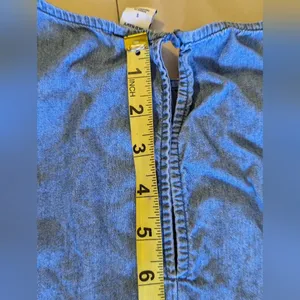 Old Navy Denim Sleeveless DressOld Navy Denim Women Dress Jeans Blue Sleeveless thumbnail 9