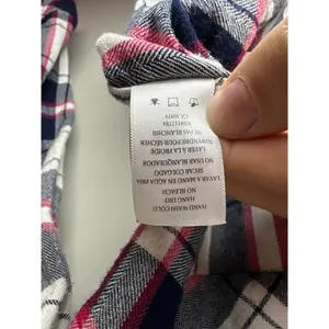 Rails Hunter Plaid Flannel Button Up Shirt Size M Red‎ Navy Patriot/Cranberry thumbnail 9