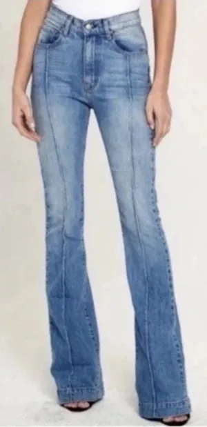 Revice Blue Star Flare Jeans Womens 29 Denim High Rise Casual Patriotic Boho thumbnail 1