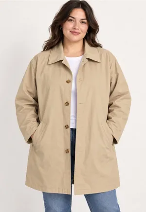 Old Navy Men’s XXL Tan Water Resistant Tech Car Coat Trench Jacket thumbnail 1