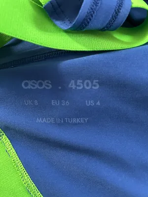 ASOS Blue Tank Top with Green Side Panel thumbnail 7