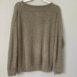 Olive Green Crewneck Knit Sweater thumbnail 5