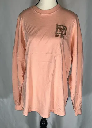 Walt Disney World Spirit Jersey Peach w/ Gold Glitter Long Sleeve thumbnail 1