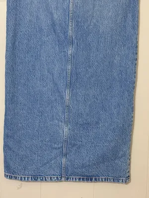 Abercrombie & Fitch High Rise Denim Midi Maxi Skirt Front Slit Size 27 / 4 thumbnail 5