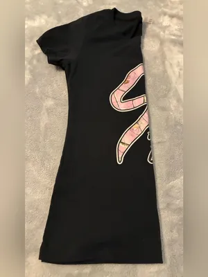 Women’s Ideal T by NEXT LEVEL Black Tee with Pink Camo Ribbon "His Doe" Size M thumbnail 6