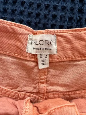 Pilcro Orange Denim Mini Skirt thumbnail 3