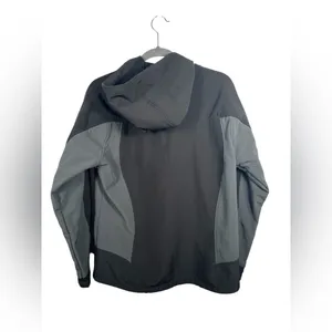 Free Country Live In It Womens‎ Black Gray Hooded Softshell Jacket Full Zip thumbnail 3