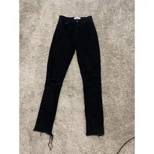 REFORMATION Jeans Faded Black Destroyed Skinny Jeans High Rise Size 25 thumbnail 4