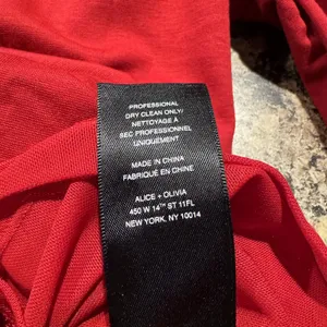 NWOT Alice + Olivia Dress Fiona Minimalist Classic Cocktail Bodycon Boho Red 2 thumbnail 4