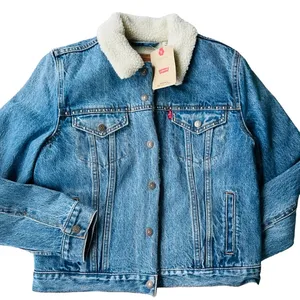 Levi's Womens Stellar Sherpa Trucker Denim Jean Jacket Size XS NEW $108 Classic thumbnail 5