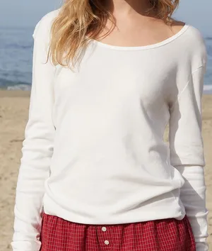 Brandy Melville White Long Sleeve Top thumbnail 1
