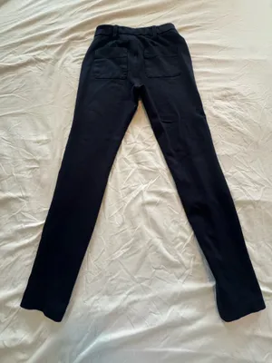 LC Lauren Conrad Navy blue high-wasted straight-leg work pants thumbnail 3
