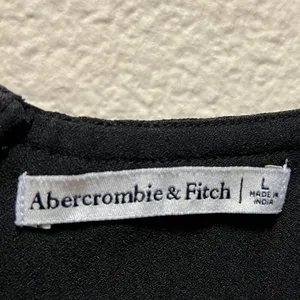 Abercrombie & Fitch Black Mini Cocktail Sleveless KeyHole Cut Out Dress Sz Large thumbnail 4