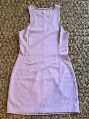 Lululemon Ribbed Softstreme Tank Dress Ribbed Slim Fit Pink Peony thumbnail 2