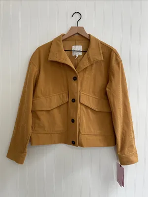 AVEC LES FILLES Relaxed Corduroy Flap Pocket Jacket Shacket Size S NWT thumbnail 2
