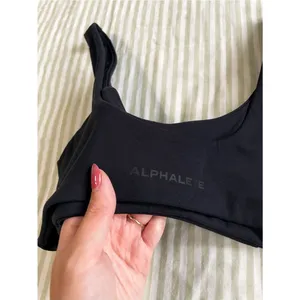 Alphalete Olivia Sculpt Bra Tenacity Square Neck Bra Size S/M Black thumbnail 5