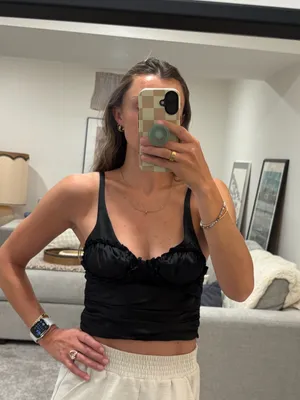 Zara Drape Satin Effect Top thumbnail 4