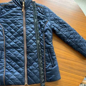 Rafaella Weekend Equestrian‎ Style Navy Diamond Quilted Jacket Petite Medium PM thumbnail 14