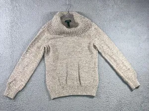 Lauren Jeans Co Ralph Lauren Cowl Neck Sweater Women Large Chunky Speckled Knit‎ thumbnail 1