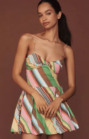 S/W/F Fitted Balloon Mini Dress Size Large - C11-724 thumbnail 1