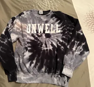 Tie-Dye Men's Sweater - Black and Gray thumbnail 1