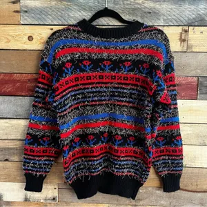 Western‎ Connection Multi Color Eyelash Sweater Size Small thumbnail 2