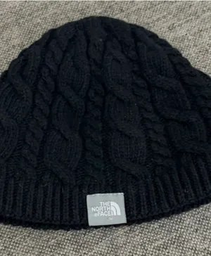 The North Face Kids Black Cable Knit Beanie thumbnail 1