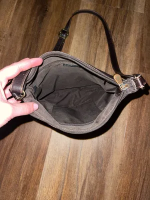 Brown Leather Cross Body purse thumbnail 2