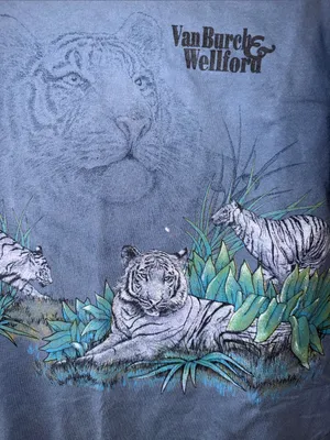 Vintage White Tiger T Shirt Van Burch & Wellford thumbnail 2