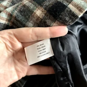 Artifacts Plaid Short Peacoat Womens Size Small Teal Brown Cream Black Y2K thumbnail 5