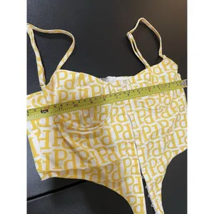 Peppermayo YELLOW AND WHITE MEADOW LOGO Bustier Top Size 2 thumbnail 11