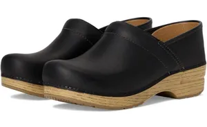 Dansko Professional Black Oiled Leather Clogs thumbnail 1