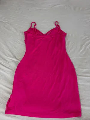 Hot Pink Mesh‎ Panel Mini Dress thumbnail 4