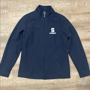 Charles River Apparel Syracuse University Zip-Up Navy Blue Jacket thumbnail 1