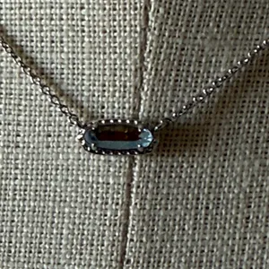 Kendra Scott Eva Dichroic Glass Pendant Rhodium over Brass Silver Necklace thumbnail 3