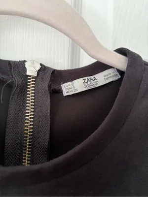 Zara Black Suede Mini Dress thumbnail 2