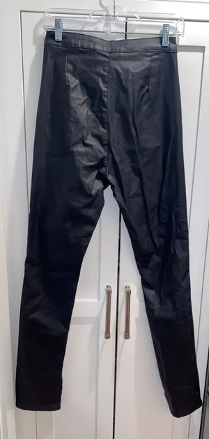 Pretty Little Thing Black Faux Leather Pants thumbnail 4