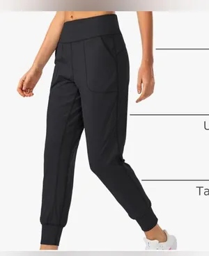 NEW Pockets High Waisted Athletic Workout Yoga Pants Joggers M 25.5” inseam thumbnail 4