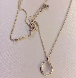 Kendra Scott crystal drop silver tone necklace thumbnail 4