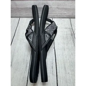 Reef Sandals Women's Size 9 Black White Spring Woven Flip Flops Thong thumbnail 8