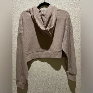 Alo Yoga NWT Muse Hoodie Ribbed in Gravel Heather Size S thumbnail 7