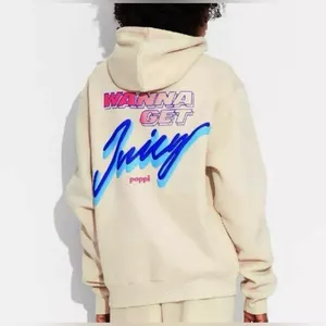 Poppi Tan Graphic Hoodie size Large thumbnail 2