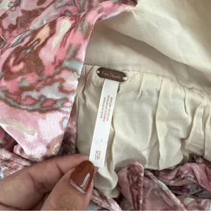 FREE PEOPLE ALL THE TIME VELVET Mini Dress Size XS Extra Small Pink PETAL COMBO thumbnail 7