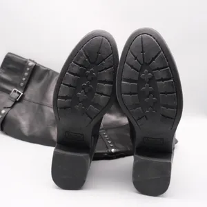 Sam Edelman Paxton Knee High Studded Moto Boots 9M-WC Black Leather Wide Calf thumbnail 7