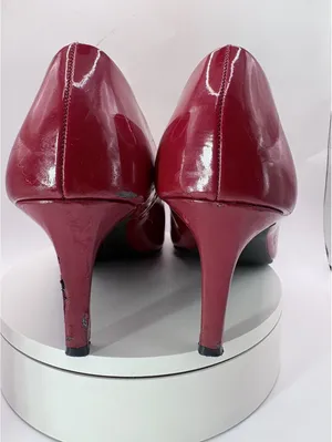 Pumps Size 9 Burgundy Comfort Plus Patent Low Heel Dress Shoes thumbnail 7
