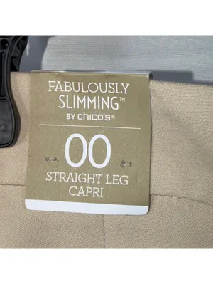 Chico’s Fabulously Slimming 00 Khaki Capri Pants NWT thumbnail 8