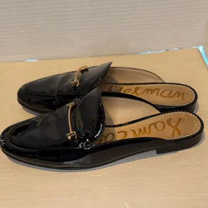 Sam Edelman Black Patent Leather Mules thumbnail 4