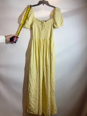 Anthropologie Solid & Striped Corinna Light Yellow Mini Dress Sleeveless Size XL thumbnail 4