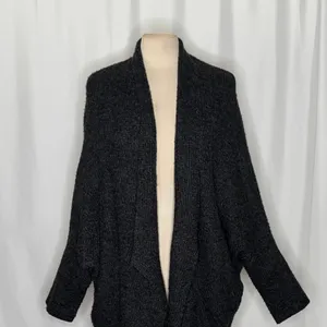 Anthropologie SLEEPING ON SNOW Primula Cocoon Cardigan Charcoal Gray Wool Large thumbnail 3