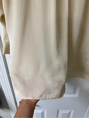 Zara Cream Pearl Button-Up Blouse Size Small Office Workwear Career Professional thumbnail 8
